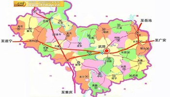 广安城区地图_广安城区人口