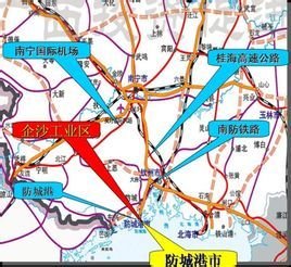 5公里6个红绿灯途经:企沙大道,北部湾大道企沙镇进入卫东路,行驶890米