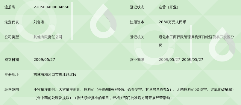 吉林四长制药有限公司_360百科