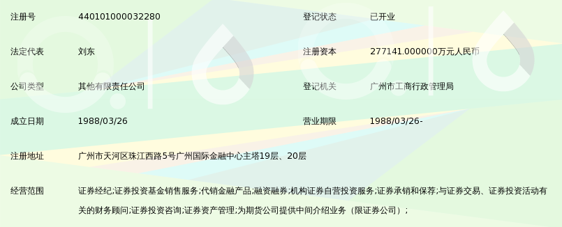 广州证券有限责任公司