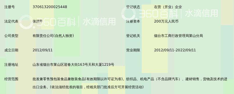 烟台盼达食品有限公司_360百科