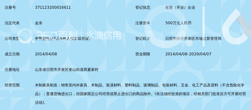 日照卡西纳家具有限公司_360百科