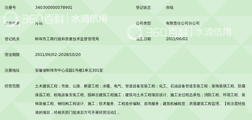 江苏九鼎环球建设科技集团有限公司蚌埠分公司