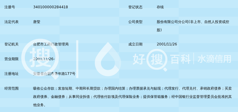 合肥科技农村商业银行股份有限公司南影分理处