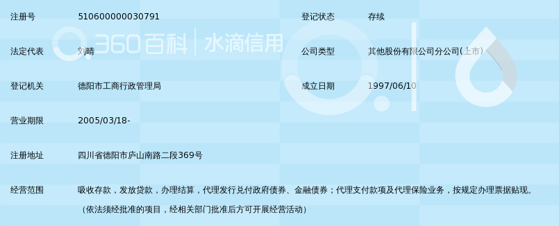中国农业银行股份有限公司德阳高新技术开发区