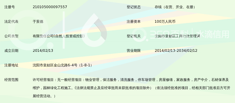 沈阳晟天汇宝物业管理有限公司_360百科