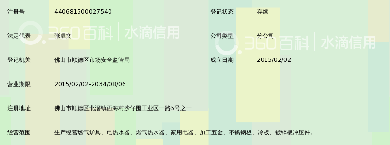 广东美格尔电器科技实业有限公司北滘第二分公