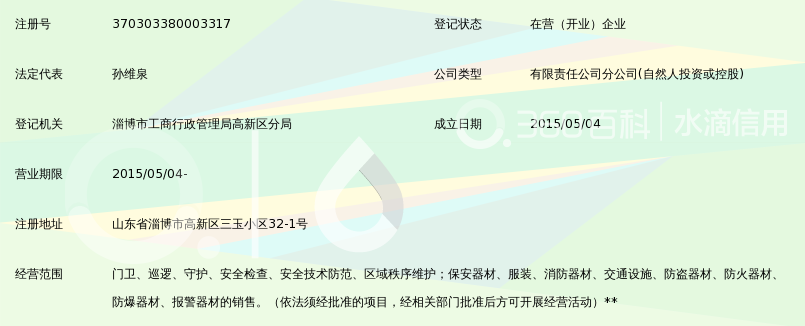 山东长安保安服务有限公司淄博分公司_360百