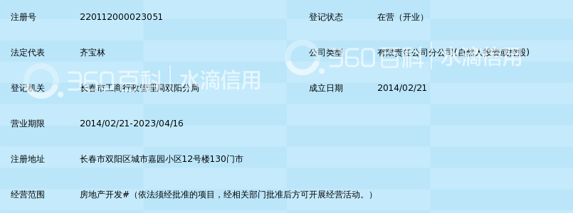 吉林省中深房地产开发有限公司城市嘉园项目部