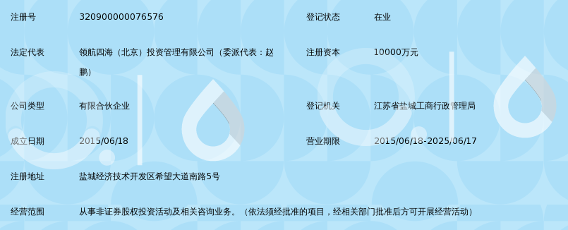 盐城领航信源股权投资基金(有限合伙)_360百科